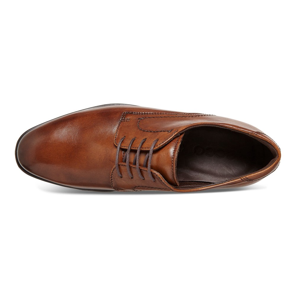 Zapatos De Vestir Hombre - ECCO Melbourne Tie - Marrom - AHI029457